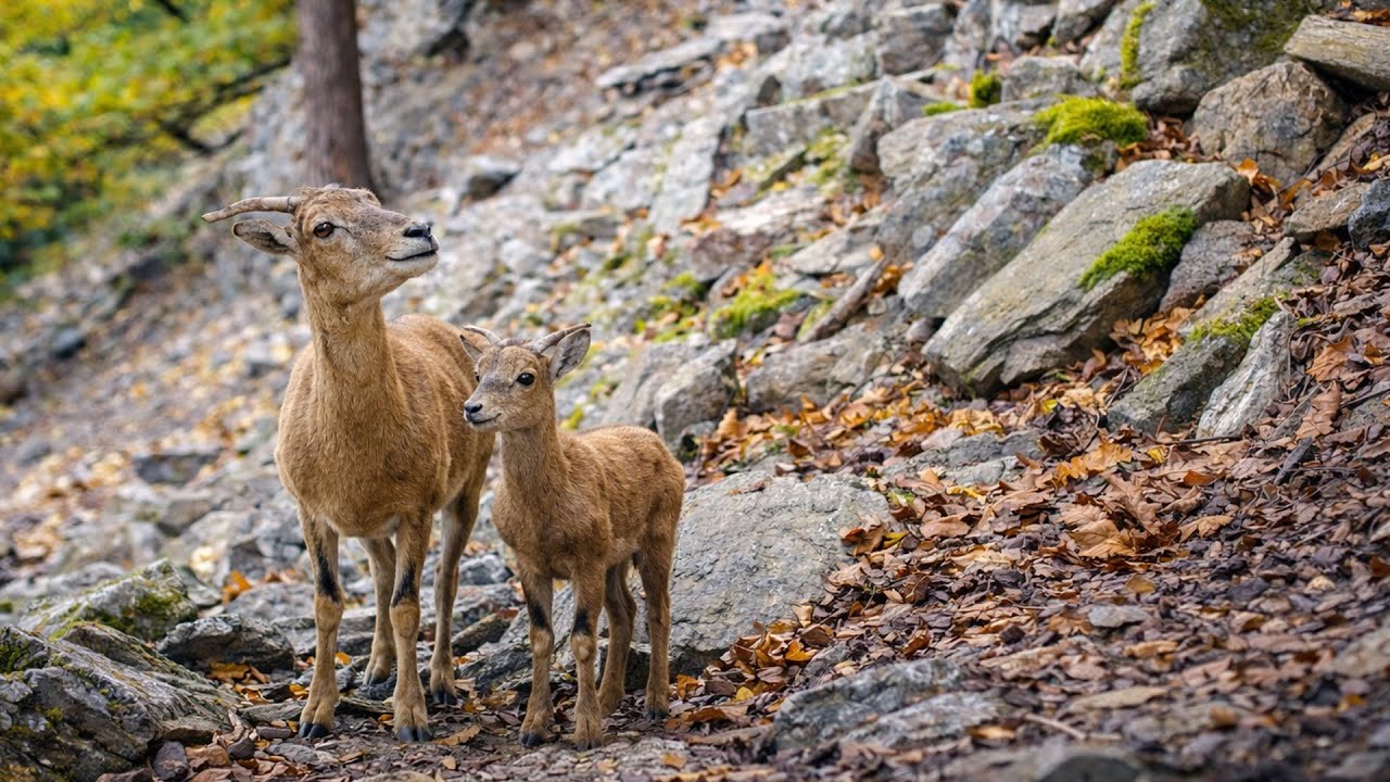 This Camera Trap Ran for 7 Days – A Wild Goat Family Appeared!