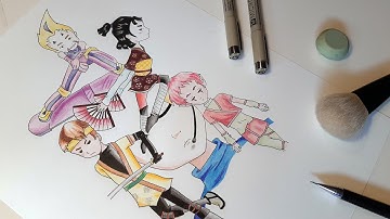 How to DRAW Lyoko Warriors | Code Lyoko