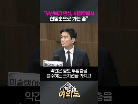 "부산북갑 민심, 하정우에서 한동훈으로 가는 중” [흑백여의도]