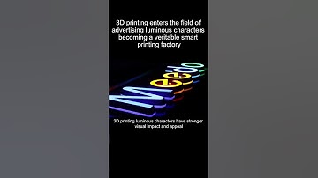 Creatwit 3D Printing Enters The Field Of Advertising Luminous Characters