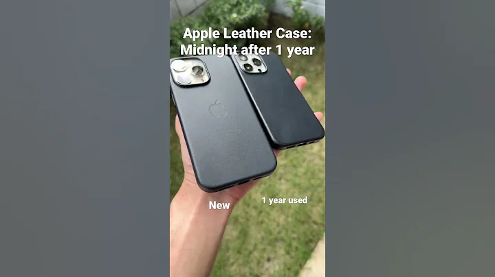 Apple iPhone leather case: NEW vs 1 YEAR.