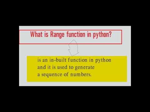 Range Function Python - range function in python #shorts - YouTube