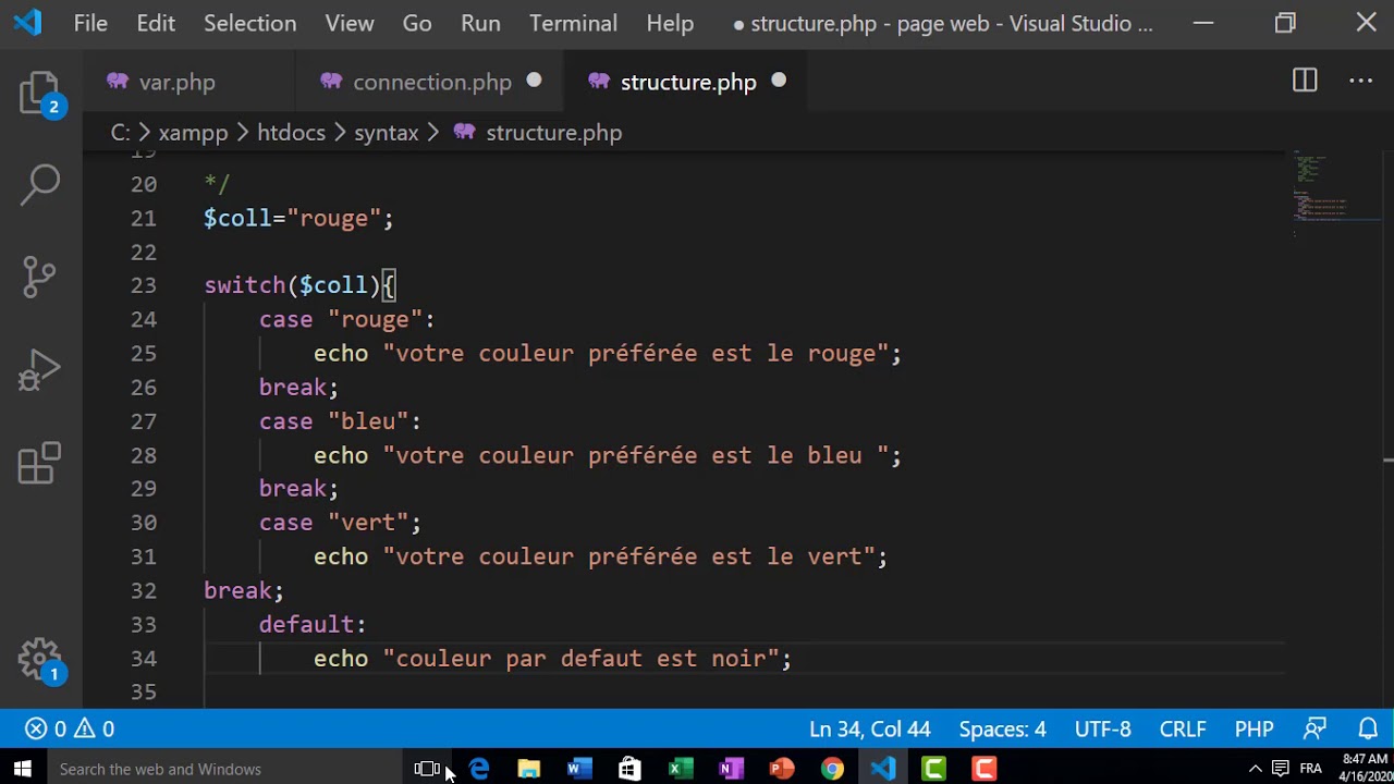switch case en php - YouTube