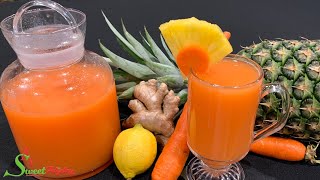 Let’s Make My Healthy Carrots Ginger & Pineapple Drink | A Super Immune Boosting Juice