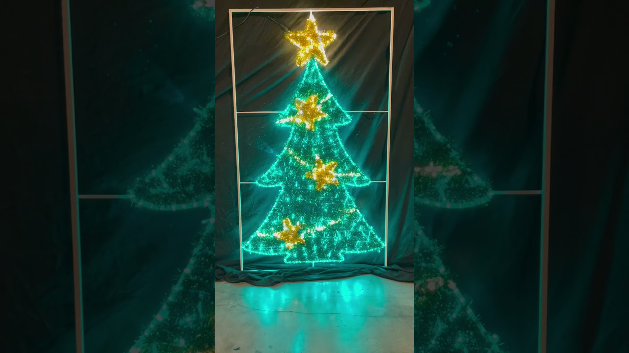 Juletre med stjerner 119x200 - 5% autoflash / 21026