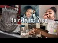 A Vlog | Come to work w/ me | hairstylist &amp; student | standing in Faith