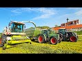 Kraftvoller jaguar 850  fendt 828 black edition  favorit 515 c in reizvoller landschaft bei silage