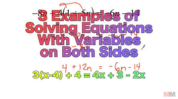 3 Different Examples of Equations with Variables on Both Sides