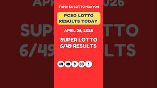 Super Lotto 649 Draw Results Today April 26 2026