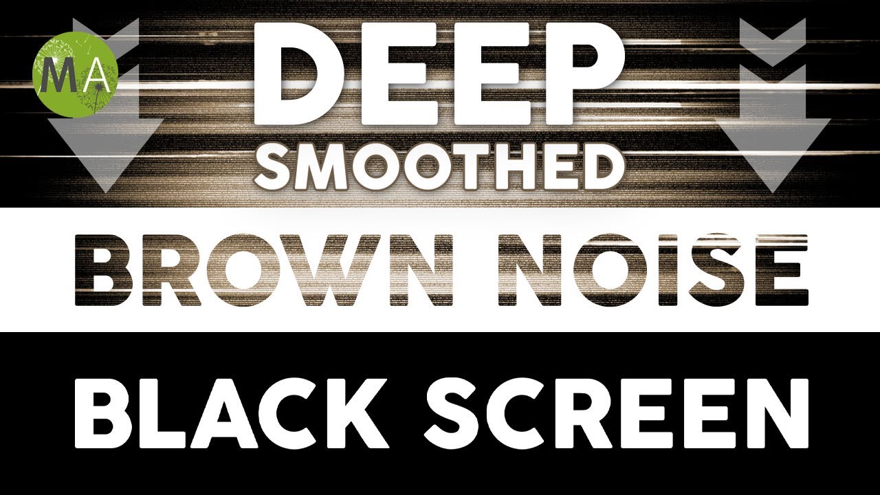 Deep Smoothed Brown Noise Black Screen for Sleep, Studying