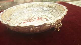 Silver Nakshi Plate in 300 grams @harshithajewels #silver #plate Plat #viralvideo #jewellery