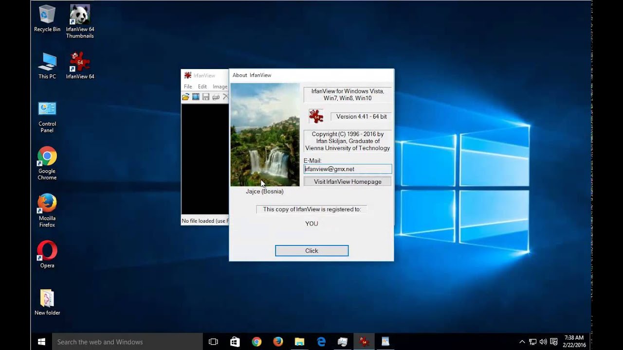 Uninstall IrfanView 4.41 on Win 10