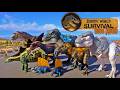 Jurassic World Survival Dinosaurs Invades JWE Park - Gorgosaurus, Tarvosaurus, Tyrannosaurus Rex
