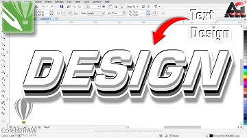 3D TEXT Effect Design in CorelDraw | Corel Draw Tutorial