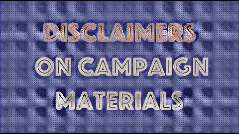 60 Seconds with OCPF: "Paid for by" disclaimers