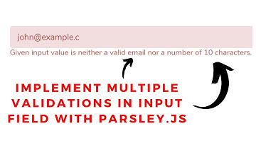 How to Implement Multiple Validations in Input Field With Parsley.js In Laravel | Tutorial