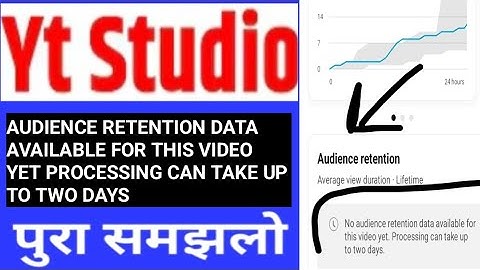 No audience retention data available for this video yet processing can take up to two days