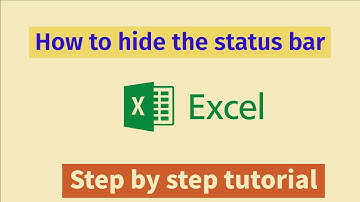 How to hide the status bar |Microsoft Excel tutorial Step by step