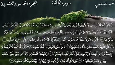 سورة الجاثية   -  الشيخ  احمد العجمي