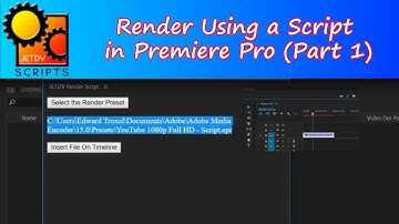 Rendering in Premiere- Creating and Selecting a Render Preset - Part 1