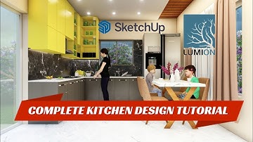 Kitchen Design Sketchup & Lumion Render Full Tutorial