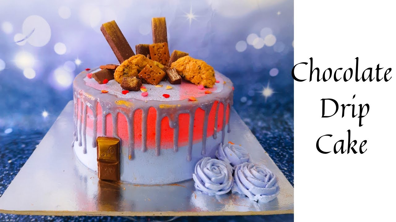 Chocolate Ganache Drip Cake !! Whipped Cream Drip Cake Tutorial