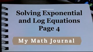 Solving Exponential and Log Equations - Page 4