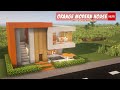 Orange modern house in Minecraft (Tutorial)