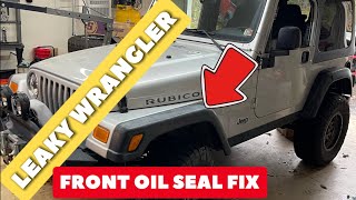 HOW TO REPAIR A JEEP 4.0 LEAKY FRONT MAIN SEAL #jeep #wrangler