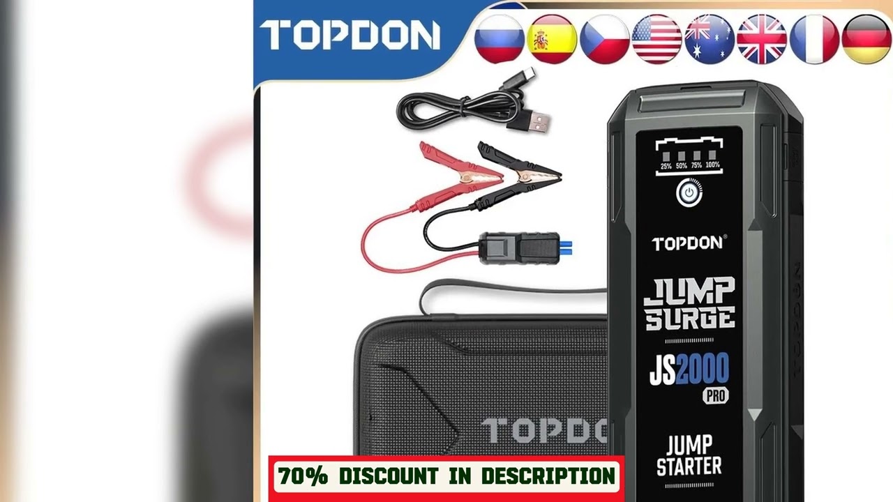 Latest Products You Must Know! Car Starter Power 22000mAh Portable Charger 2000A 12V Diesel-engine