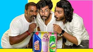 Mystery Drink Challenge 🤩 | guess the weird drink ￼| Praveen pranav