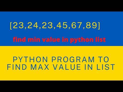 find minimum value in python list
