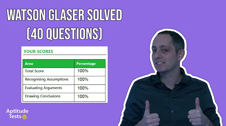 Full-Length Real Watson Glaser Test SOLVED (40 Questions)