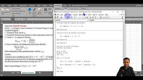 Metode Numerik - Metode Newton dengan VBA EXCEL [INDONESIA]