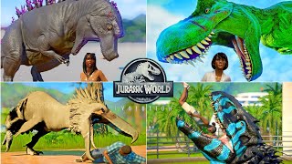 Human Hunting Animations of All Carnivore Dinosaurs  Jurassic World Evolution