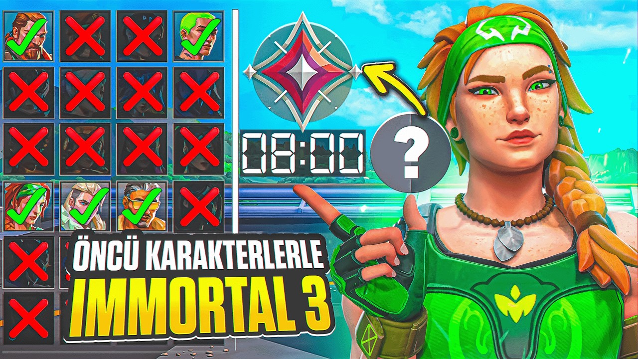 UNRANKED Hesabımı Sadece *ÖNCÜ* Oynayarak IMMORTAL 3 Yaptım. (8 saatte)