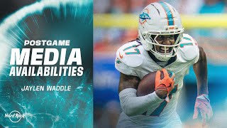 WR Jaylen Waddle meets with the media after #LACvsMIA | Miami Dolphins