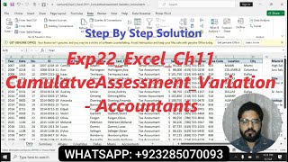 Exp22 Excel Chapter 11 Cumulative Assessment | Ch 11 Variation Accountants Explained