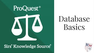 Databases: Opposing Viewpoints & SIRS