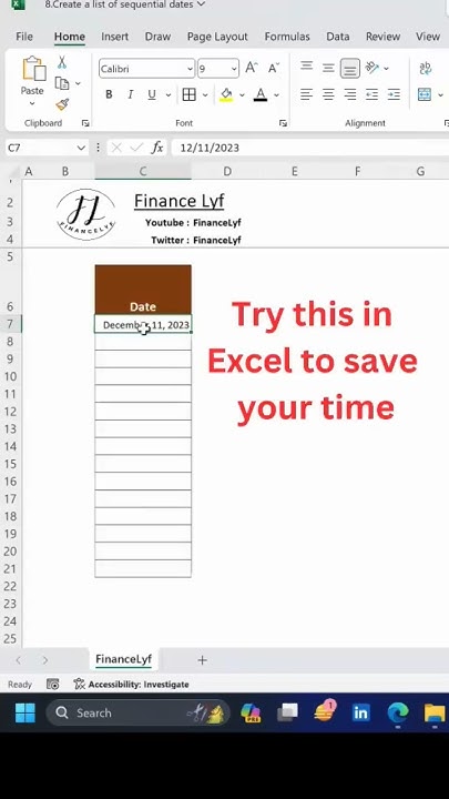 excel-tip-8-create-a-list-of-sequential-dates-in-excel-shorts