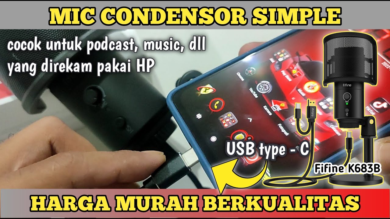 FIFINE K683B REVIEW - MIC CONDENSOR UNTUK HP ANTI RIBET