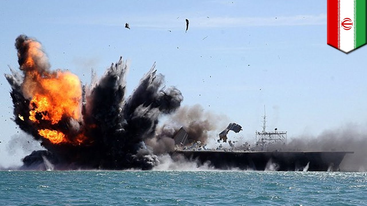 Iran's republican guard blows up replica U.S. carrier in 'Great Prophet 9' military drills
