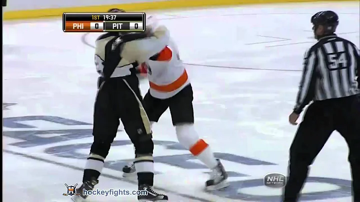 Jody Shelley vs Deryk Engelland Oct 29, 2010