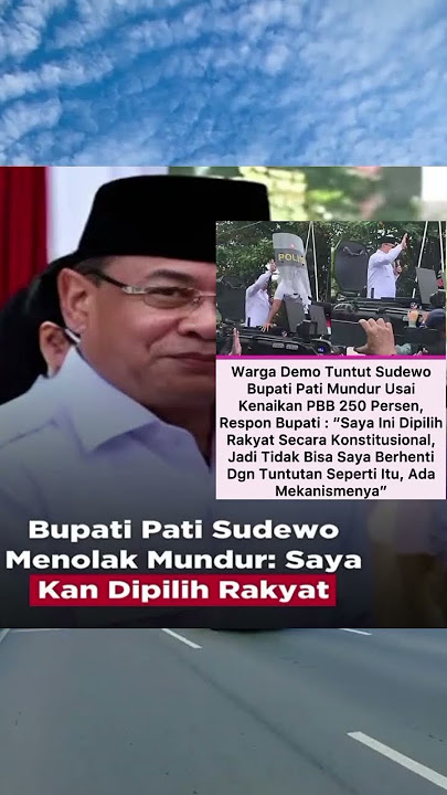 BUPATI SUDEWO MENOLAK MUNDUR ❓