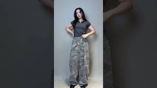 bm camouflage unisex wide jeans S:M:L2