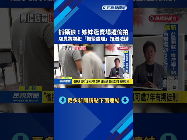 抓攝狼！姊妹逛賣場遭偷拍 「店員抱緊處理」扭送嫌犯法辦－民視台語新聞