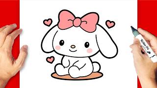 Easy Cute Cinnamoroll Drawing | How To Draw Cinnamoroll Step by Step