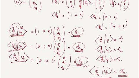 Lecture 13: Matrix Representation of Kets Bras and Operators, Part 1
