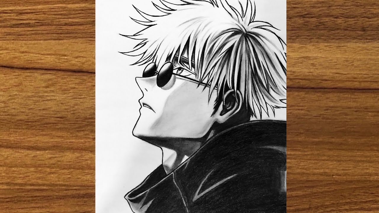 How To Draw GOJO SATORU | Anime Drawing Tutorial Easy step by step