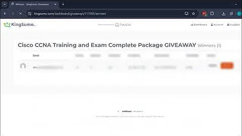 Cisco CCNA Exam Giveaway Winner - December 2025